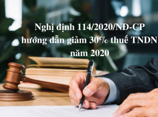 Nghị định số 114/2020/NĐ-CP quy định về giảm thuế thu nhập doanh nghiệp phải nộp